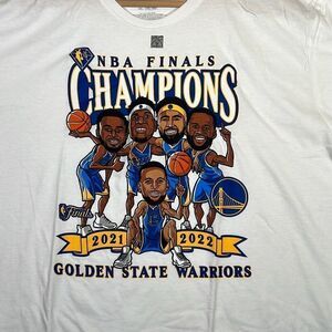 Golden State Warriors cartoon team portrait NBA Finals T-Shirt -NWT Men 2X-Large